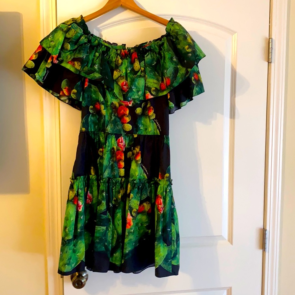Dolce & Gabbana guava off shoulder dress new with tags size 42